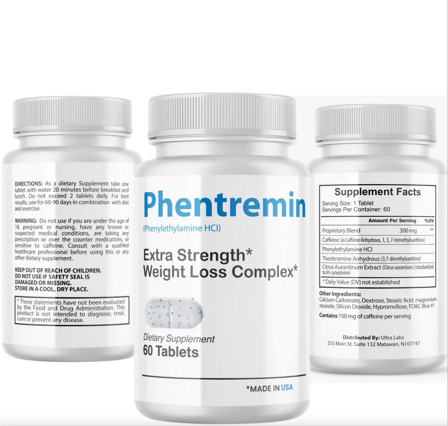 Phentremin - Best Official Fat Burner - 3 Bottle Bundle  Professional Grade Ingredients