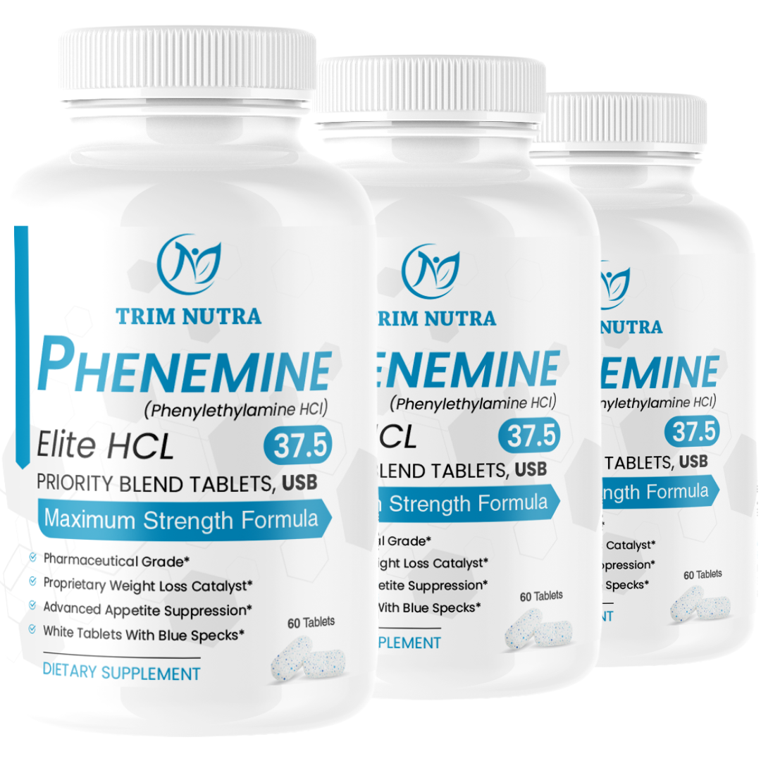 3 Month Supply Phenemine Elite 37.5 White/Blue Speckled Tablets