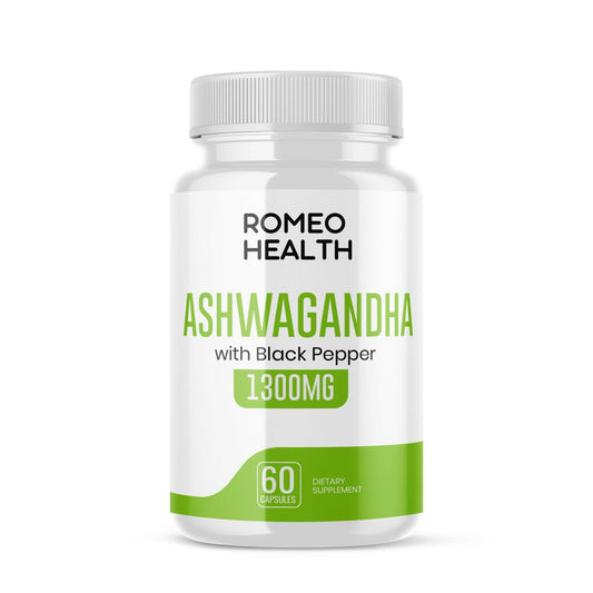 Ashwagandha Capsules 1300mg - 60 Capsules - Stress Support, Anxiety, Mood