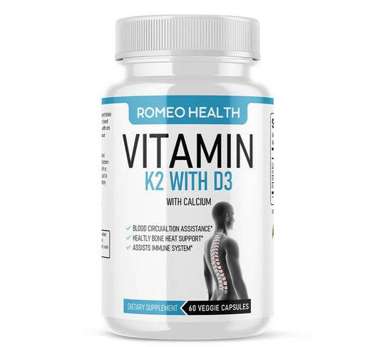 Vitamin K2 (MK7) with D3 and BioPerine 60 Veggie Capsules