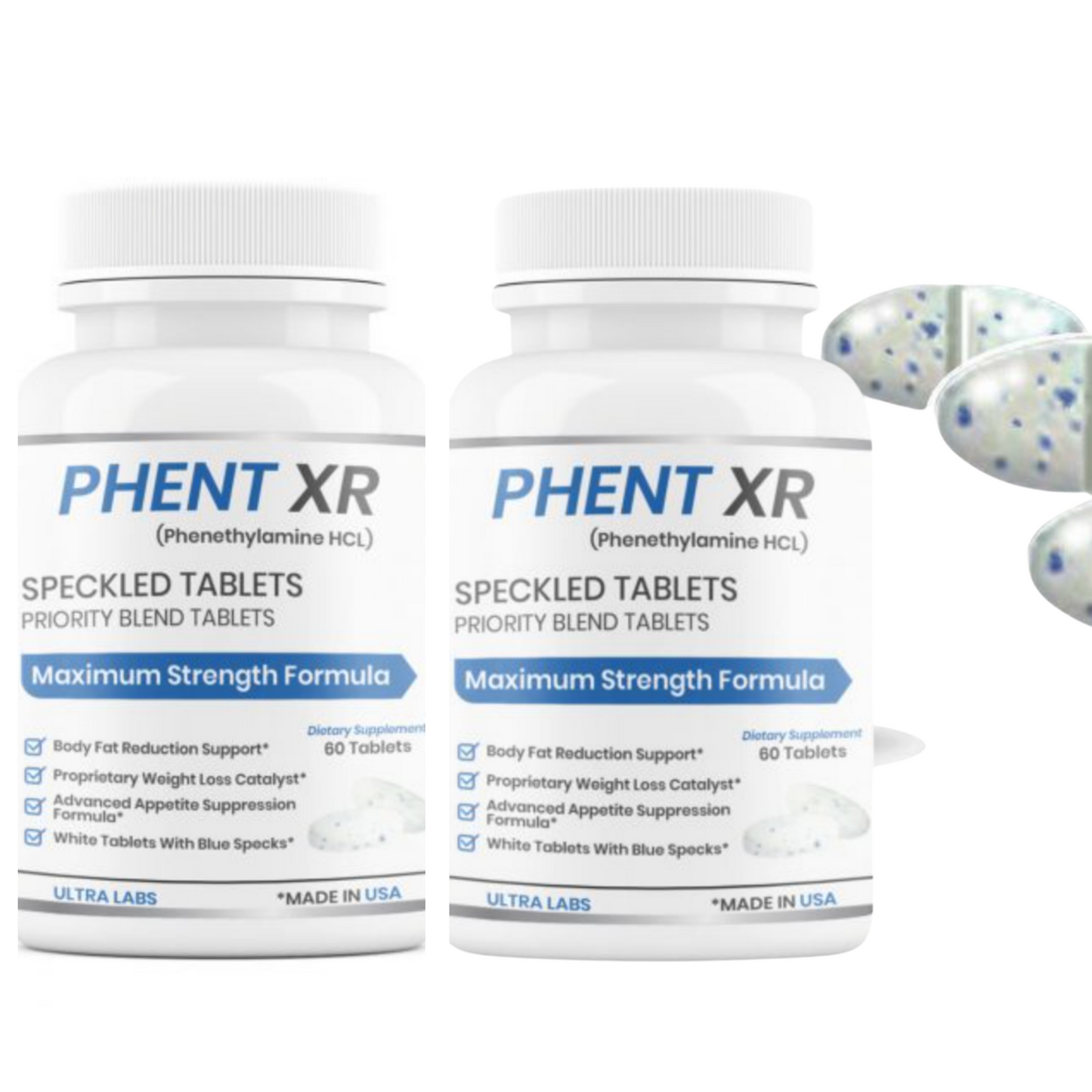 3 Bottle Supply Phentxr  Appetite Suppressant Speckled Tablet